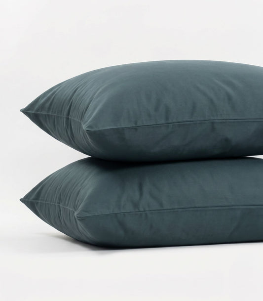 Bhumi Organic Cotton - Sateen Pillow Cases (Pair) - Orion Blue