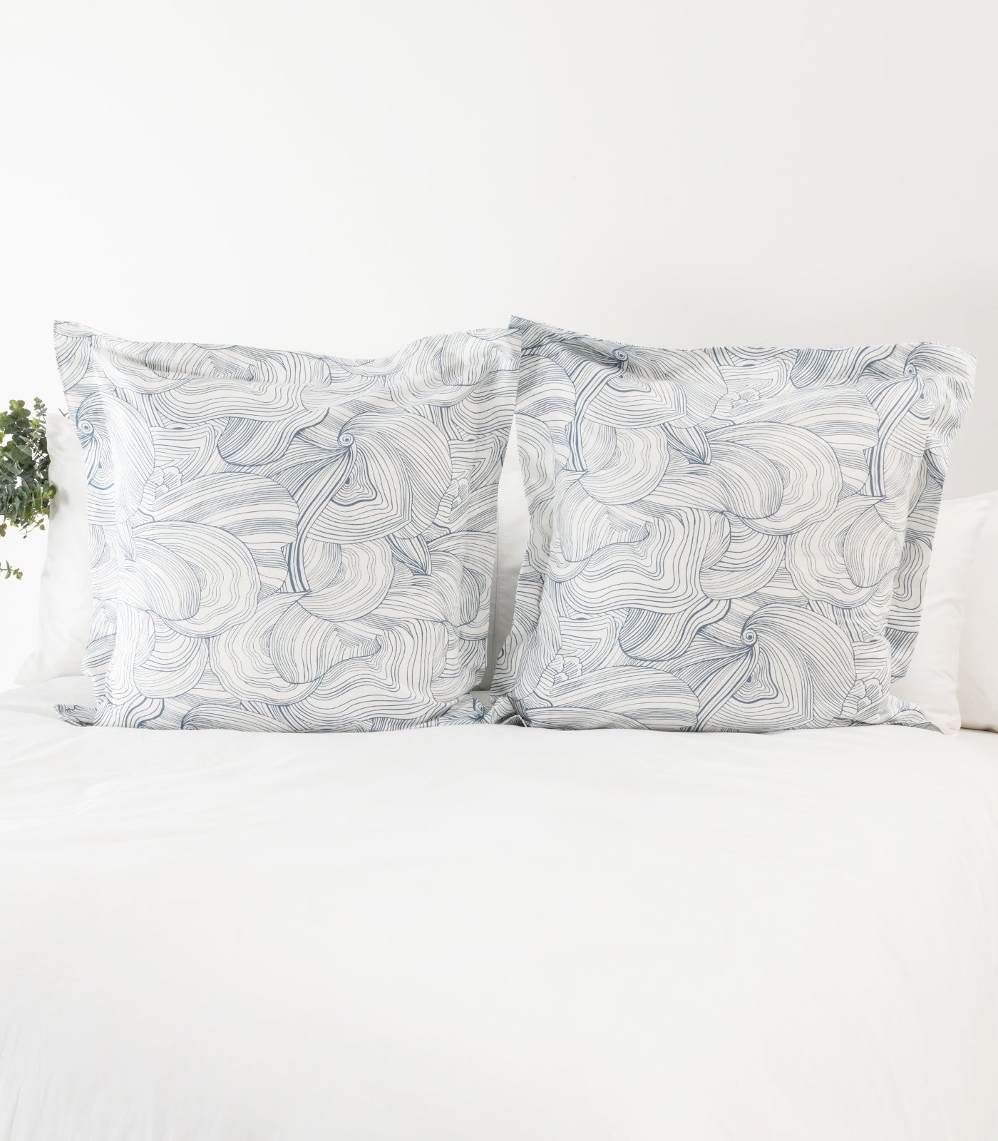 European - Sateen Pillow Cases (Pair) - Luxe - Limited Edition - Oyster Blue