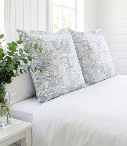 European - Sateen Pillow Cases (Pair) - Luxe - Limited Edition - Oyster Blue