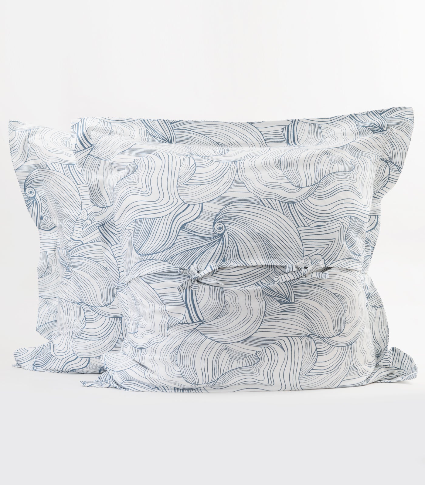 European - Sateen Pillow Cases (Pair) - Luxe - Limited Edition - Oyster Blue