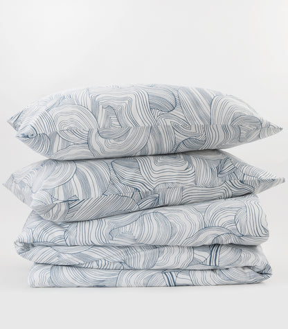 Sateen Luxe Quilt Cover Set - Luxe - Limited Edition - Oyster Blue