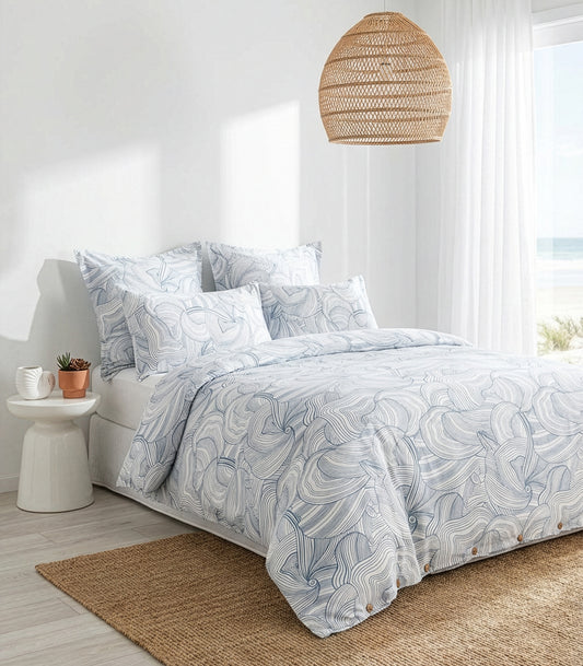 Sateen Luxe Quilt Cover Set - Luxe - Limited Edition - Oyster Blue