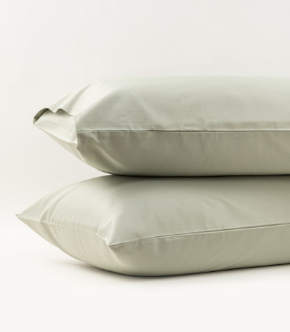 Bhumi Organic Cotton - Sateen Pillow Cases (Pair) - Sage