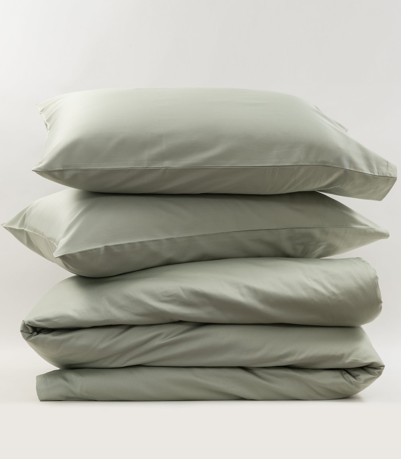 Bhumi Organic Cotton - Sateen Plain Quilt Cover - Sage