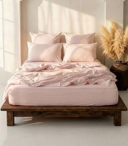Bhumi Organic Cotton - Sateen Sheet Set - Rosewater