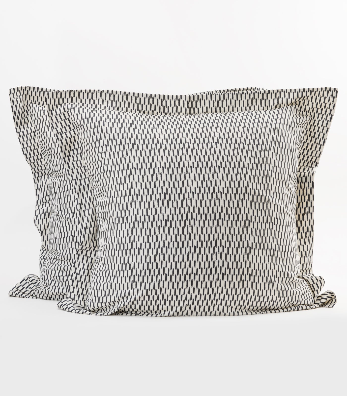 European - Sateen Pillow Cases (Pair) - Luxe - Limited Edition - Ikat Check Slate