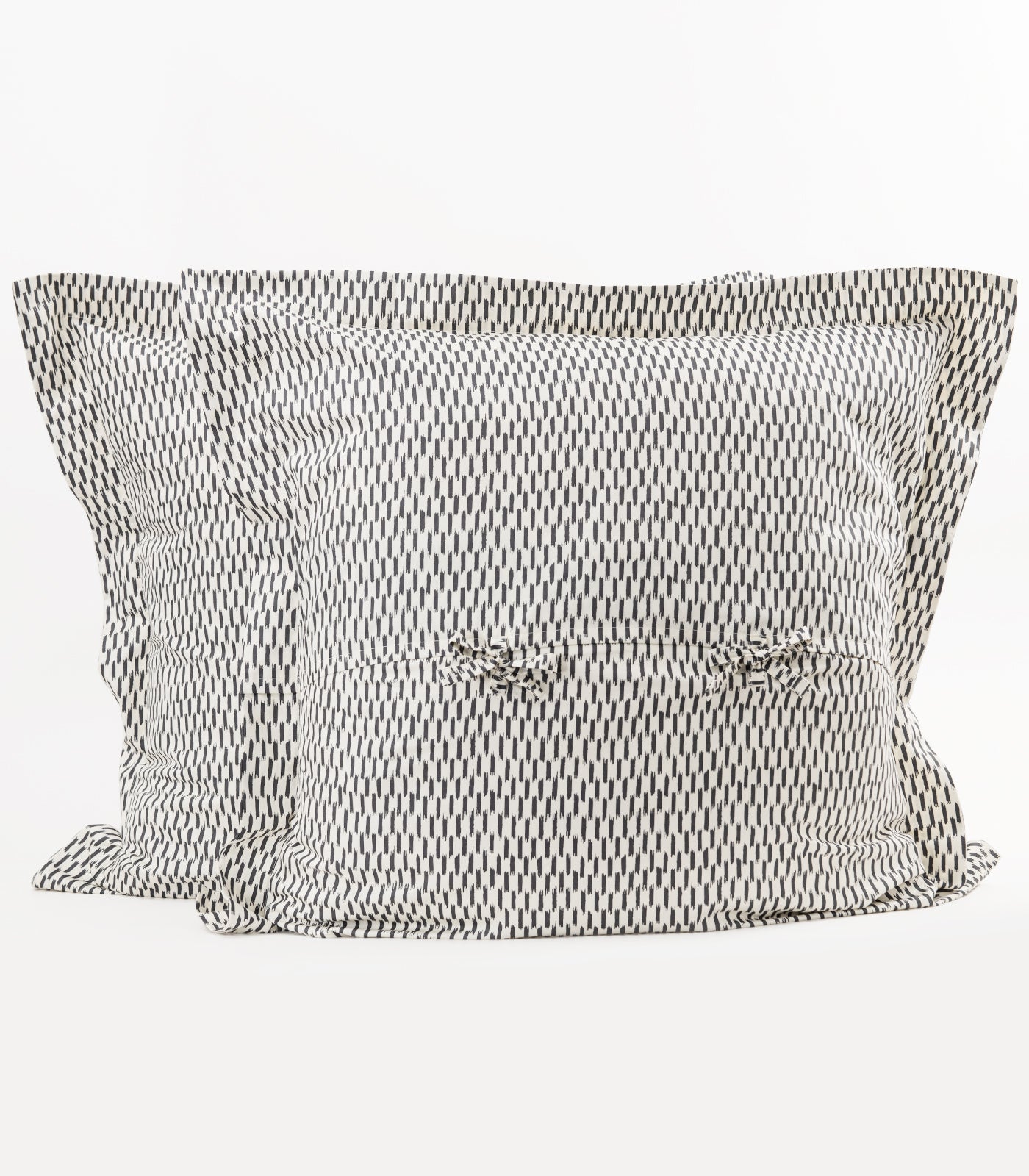 European - Sateen Pillow Cases (Pair) - Luxe - Limited Edition - Ikat Check Slate