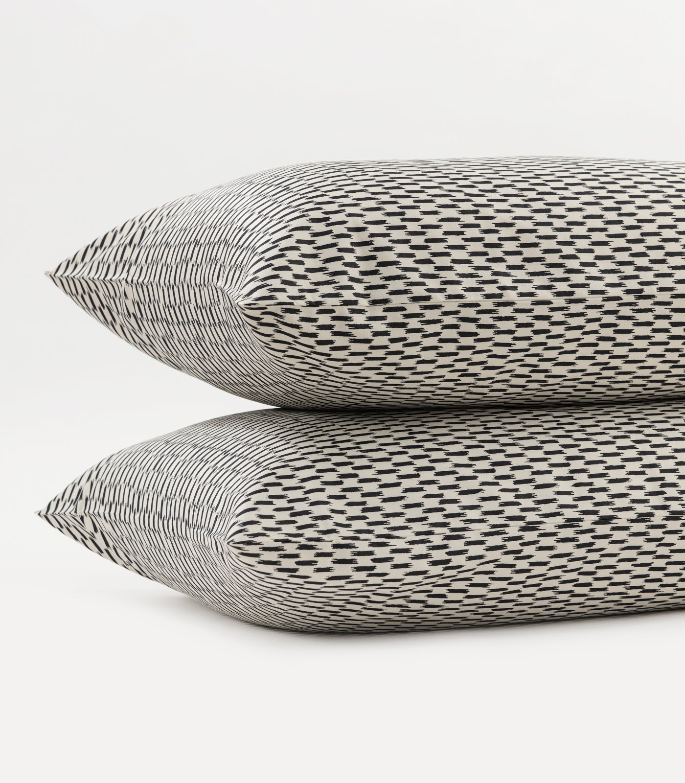 Sateen Pillow Cases (Pair) - Luxe - Limited Edition - Ikat Check Slate
