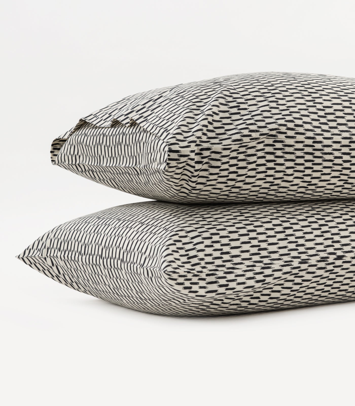 Sateen Pillow Cases (Pair) - Luxe - Limited Edition - Ikat Check Slate