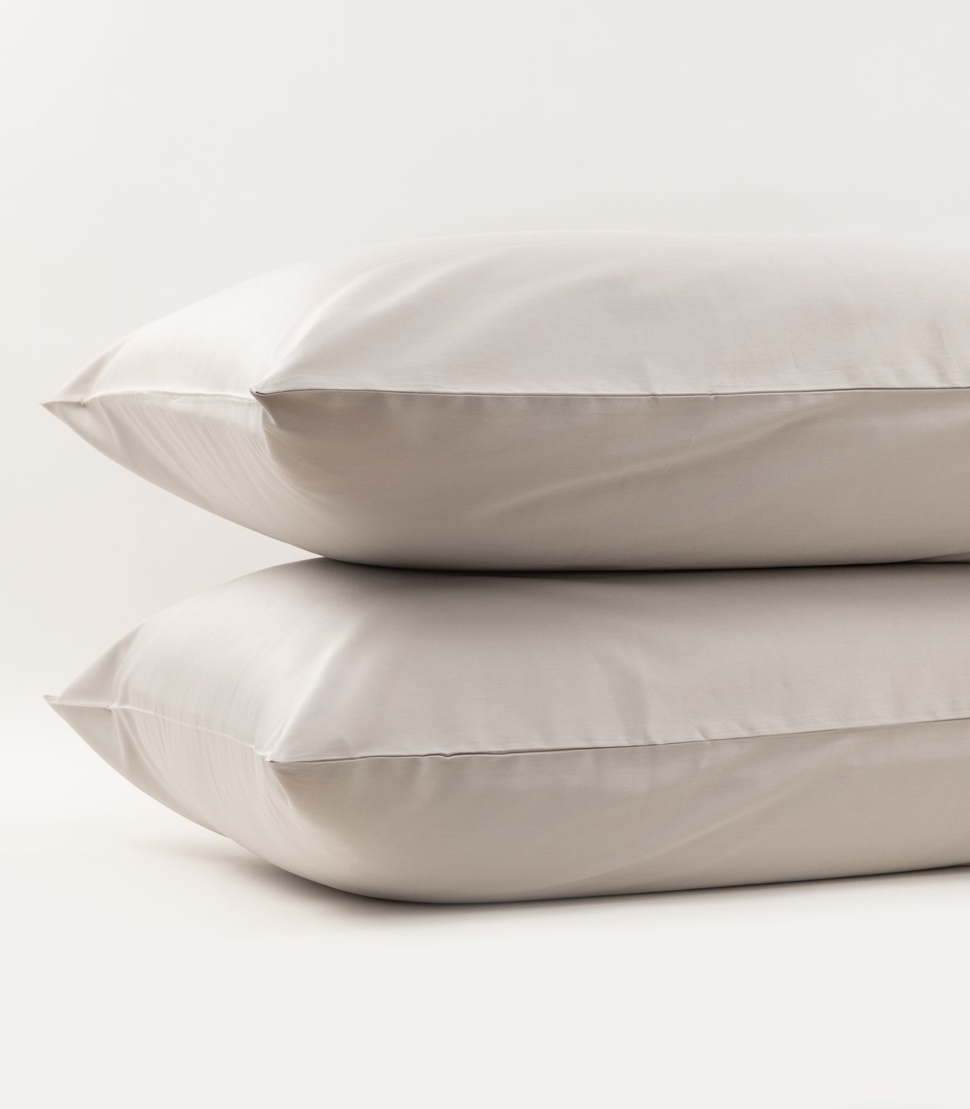 Bhumi Organic Cotton - Sateen Pillow Cases (Pair) - Stone