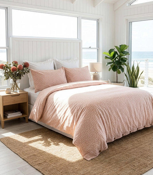 Sateen Luxe Quilt Cover Set - Luxe - Limited Edition - Coral