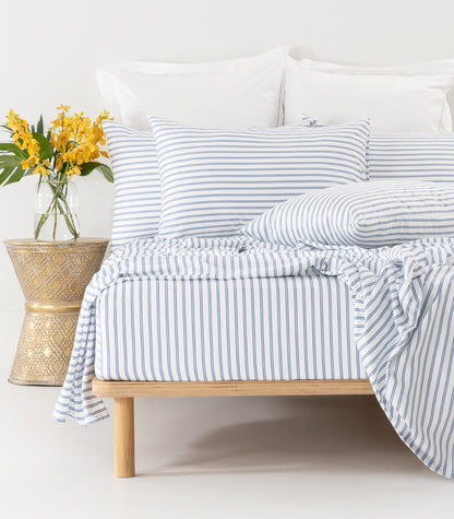 Sateen Sheet Set - Luxe - Limited Edition - Tandem Stripe Blue