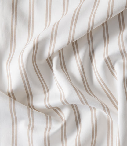 Sateen Sheet Set - Luxe - Limited Edition - Tandem Stripe Pebble
