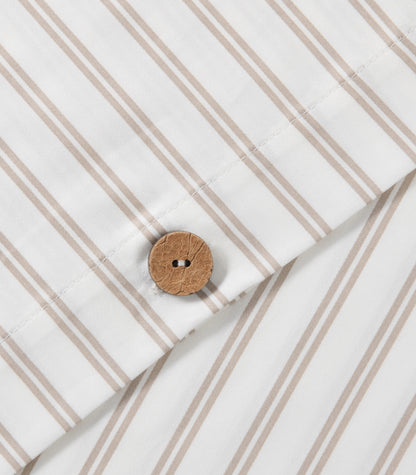 Sateen Luxe Quilt Cover Set - Luxe - Limited Edition - Tandem Stripe Pebble