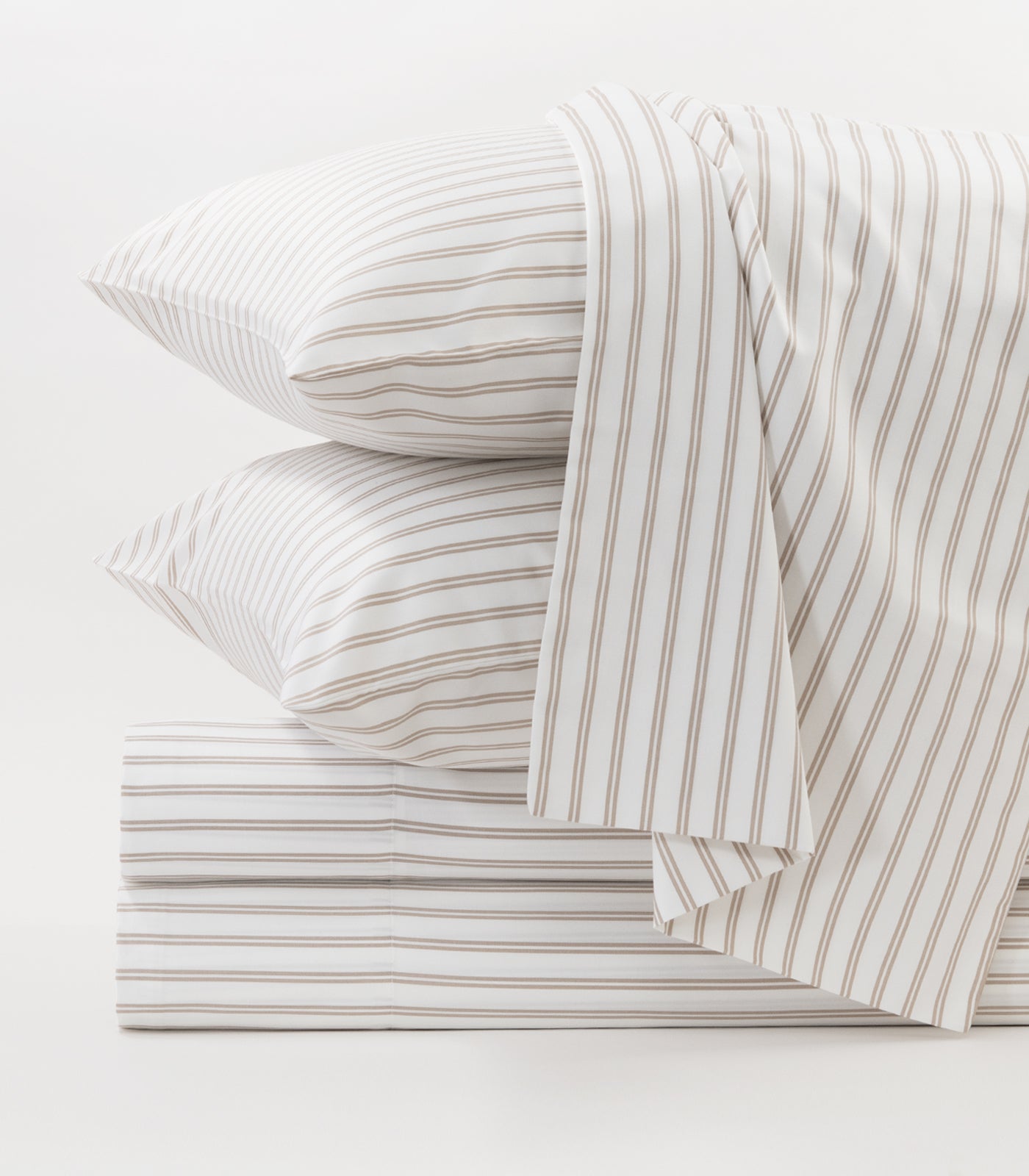 Sateen Sheet Set - Luxe - Limited Edition - Tandem Stripe Pebble