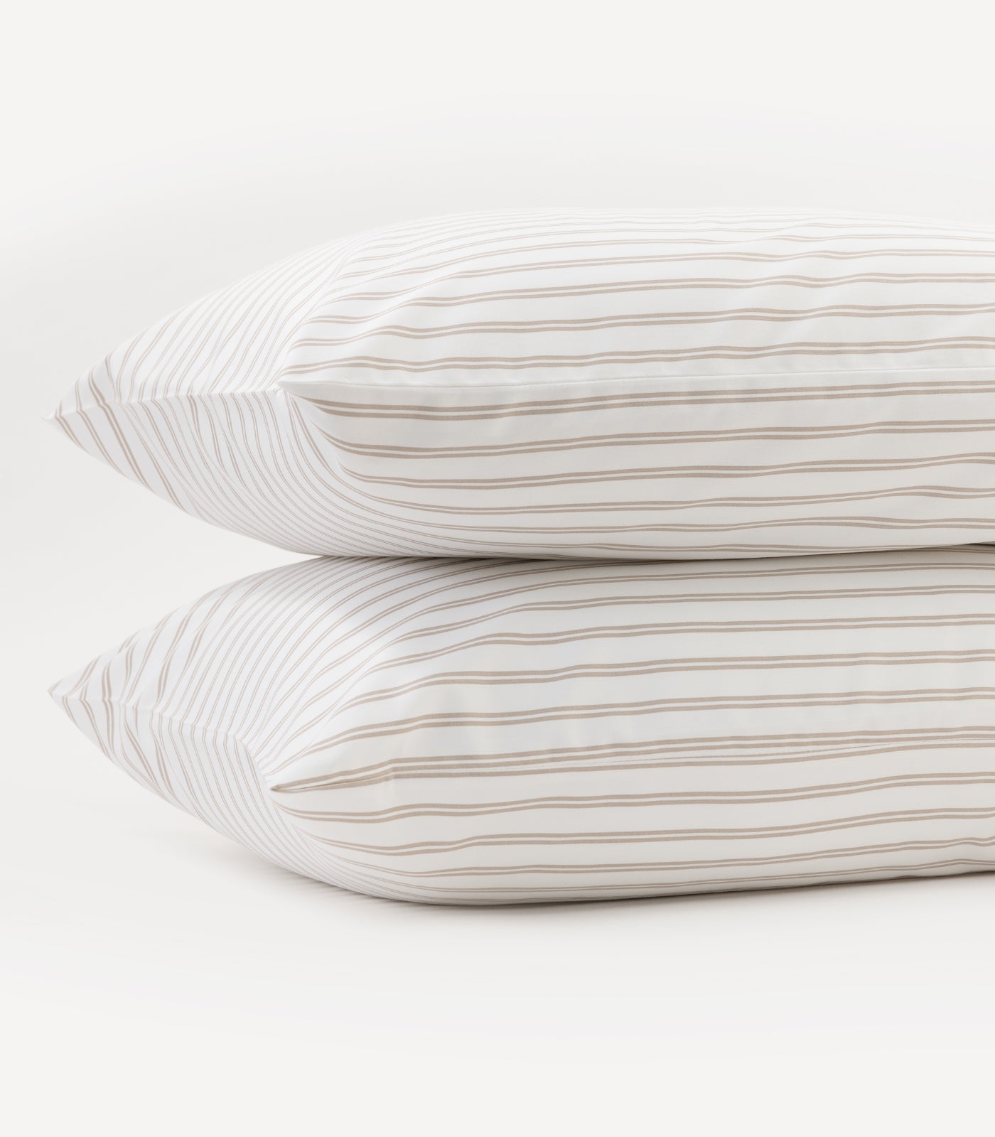 Sateen Pillow Cases (Pair) - Luxe - Limited Edition - Tandem Stripes Pebble