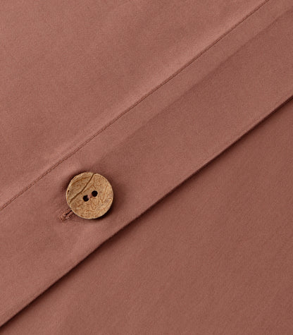 Bhumi Organic Cotton - Sateen Plain Quilt Cover - Dusty Rose