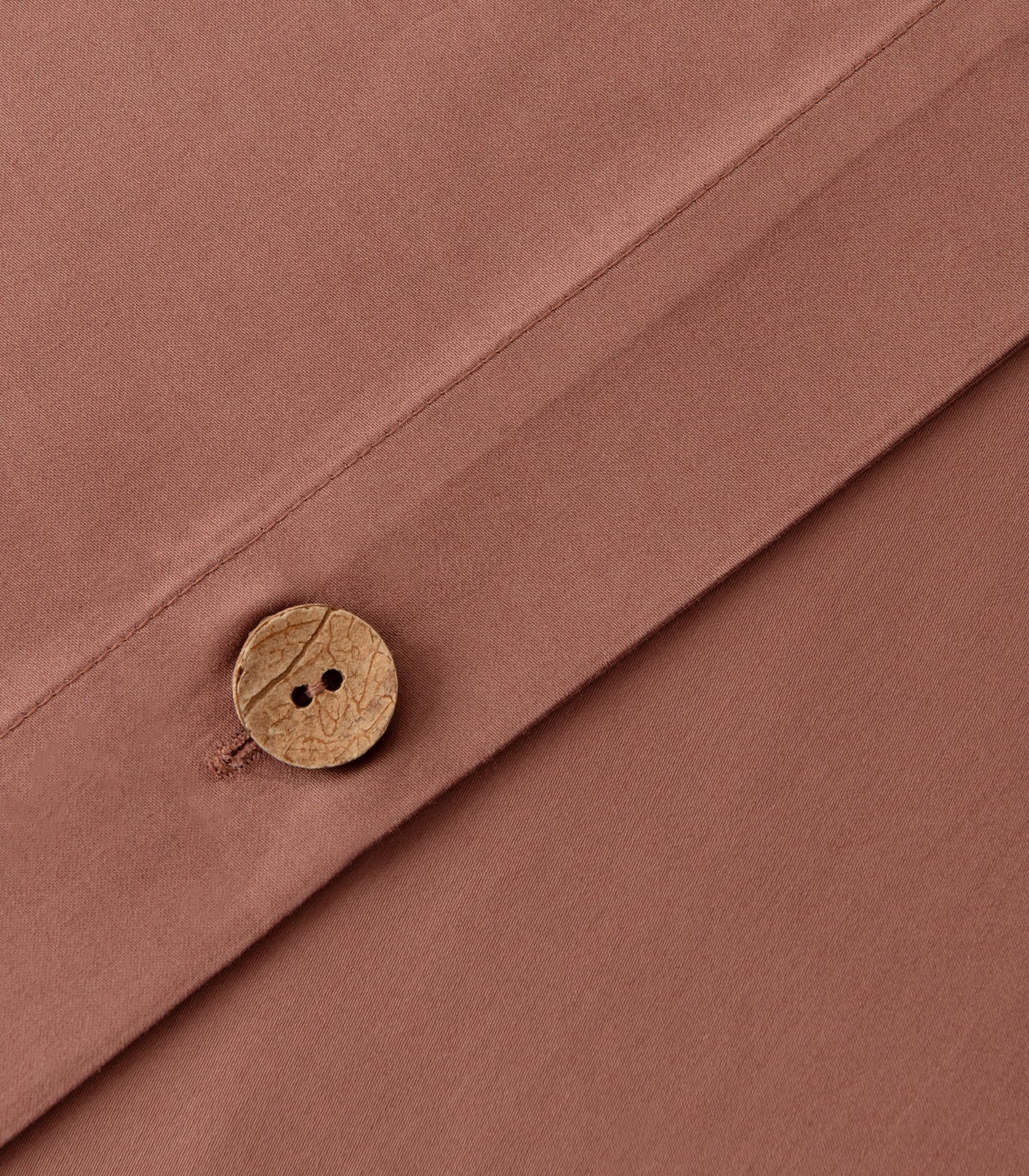 Bhumi Organic Cotton - Sateen Plain Quilt Cover - Dusty Rose