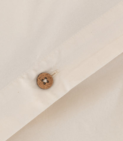 Organic Cotton Sateen Quilt Cover Set - Vintage Wash - Natural