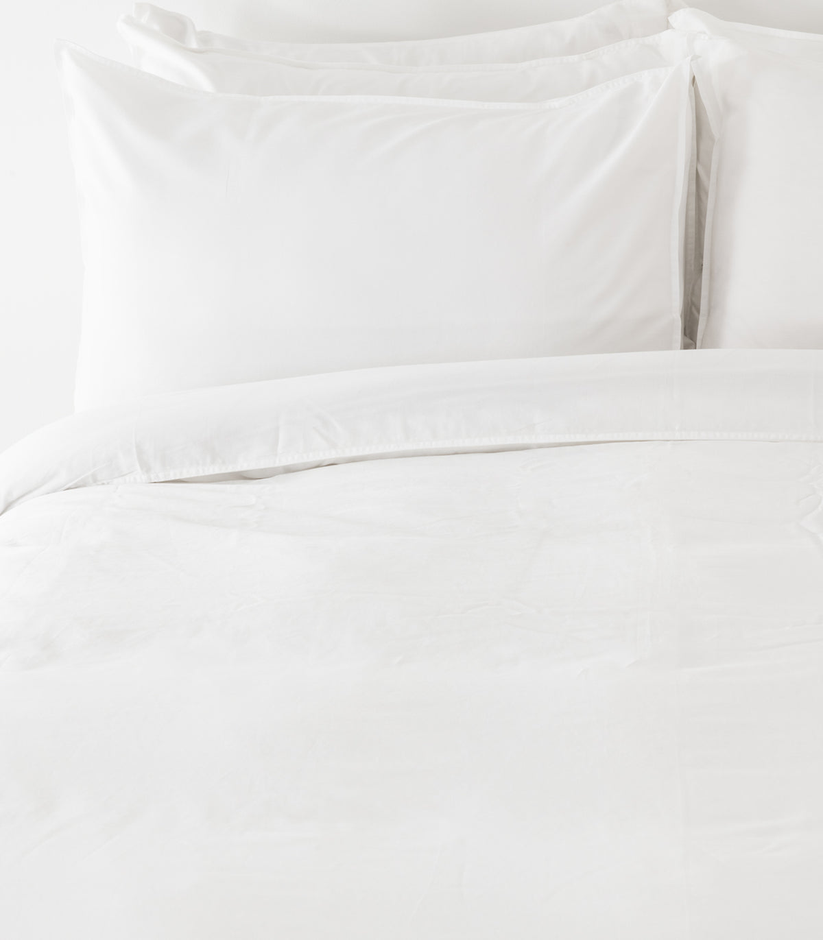 Organic Cotton Sateen Quilt Cover Set - Vintage Wash - White