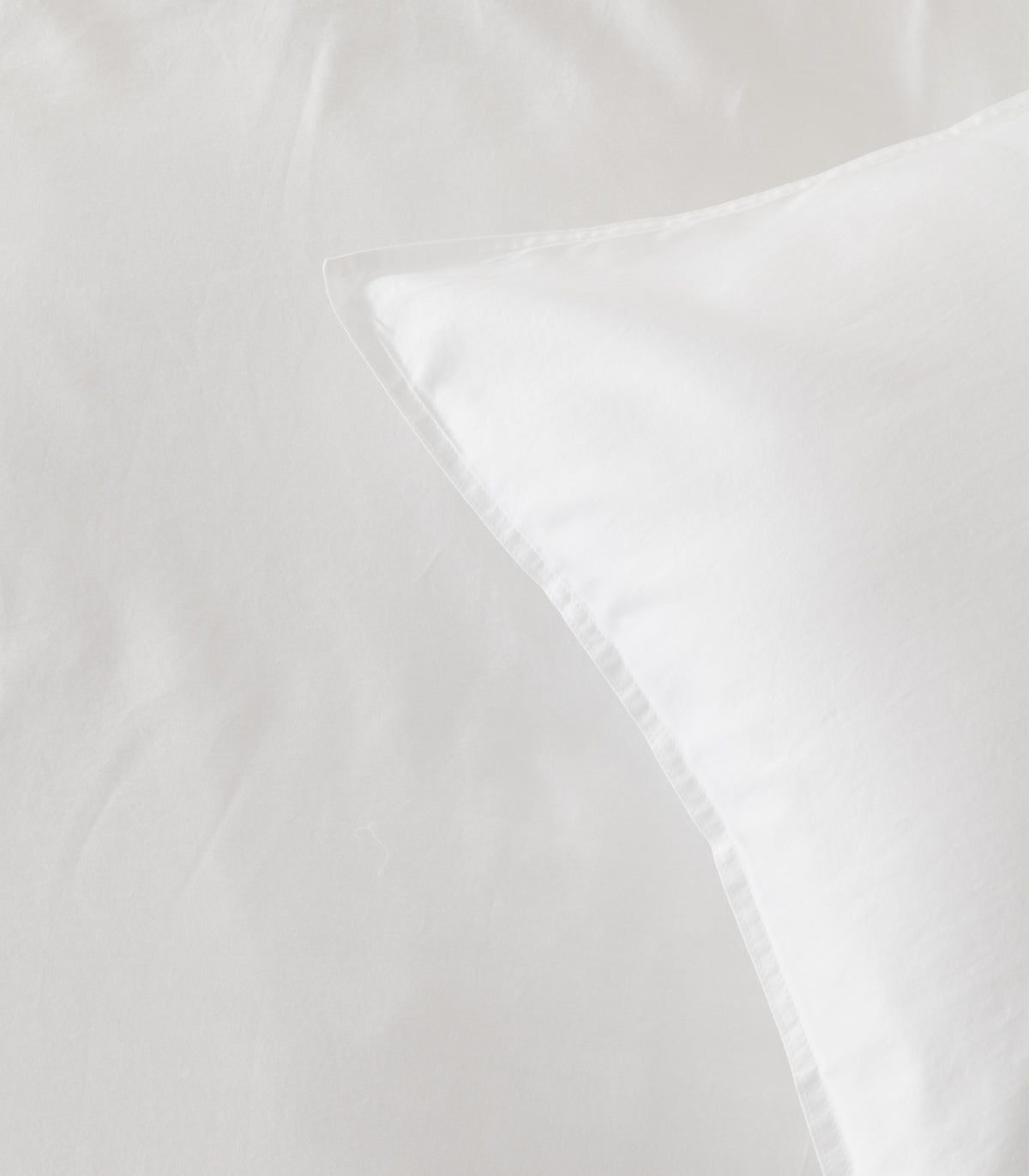Organic Cotton Sateen Quilt Cover Set - Vintage Wash - White