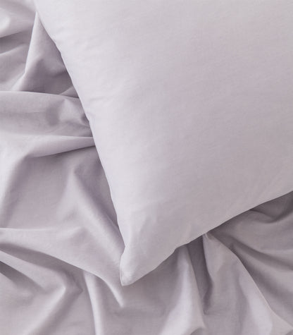 Organic Cotton Sateen Sheet Set - Vintage Wash - Lavender
