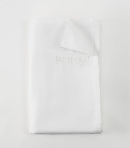 Bhumi Organic Cotton - Flat - Sateen Sheet - White