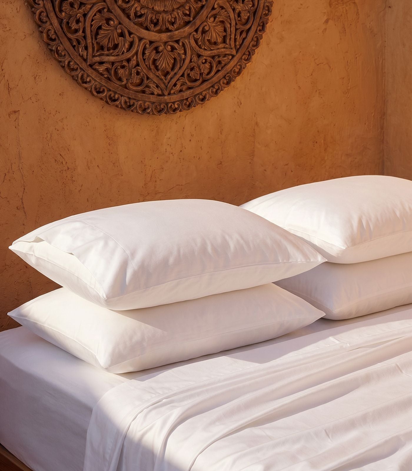 Bhumi Organic Cotton - Sateen Pillow Cases (Pair) - White