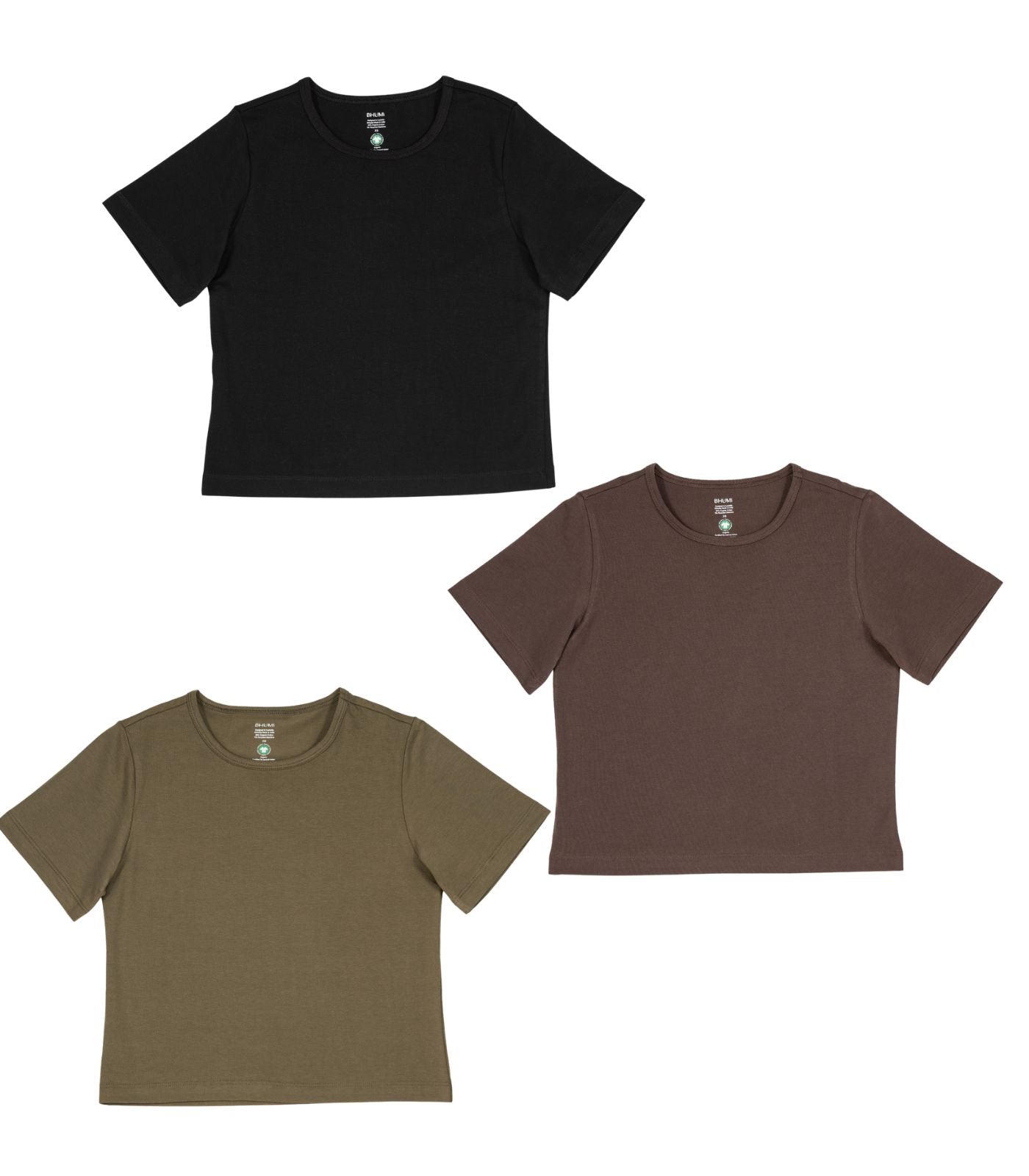 Short Sleeve Fitted Crop Top (3 Pack)