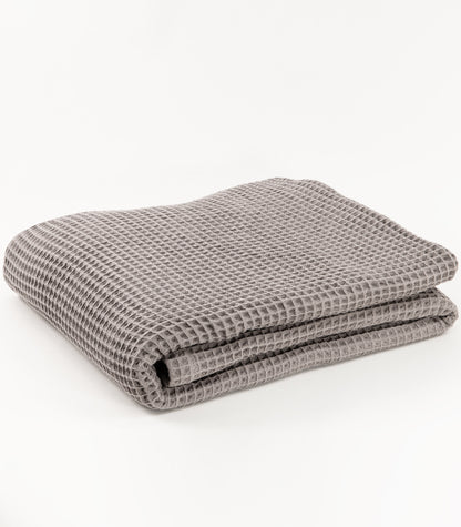 Bhumi Organic Cotton - Waffle Blanket - Charcoal