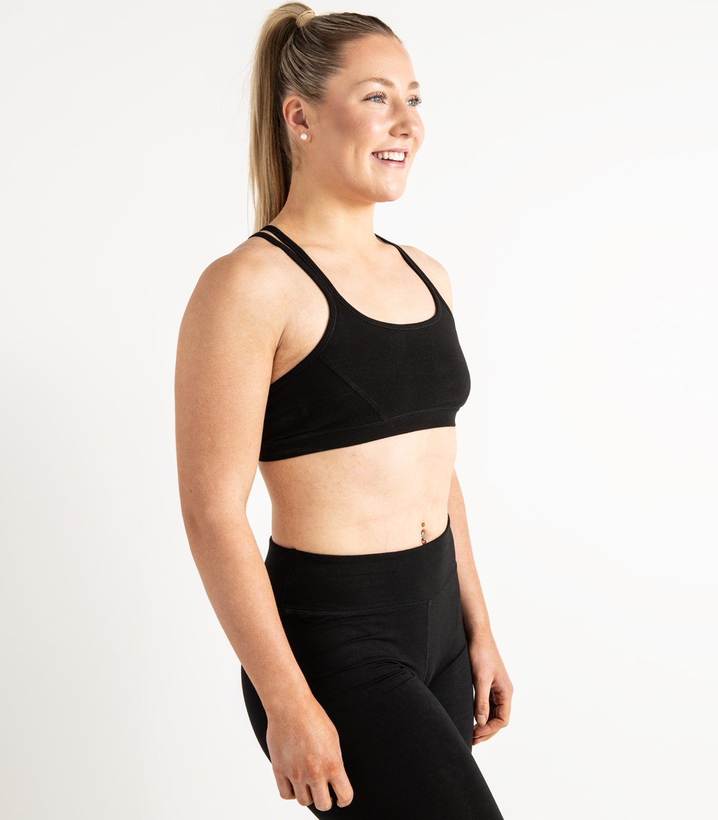 Strap Crop Top - Black