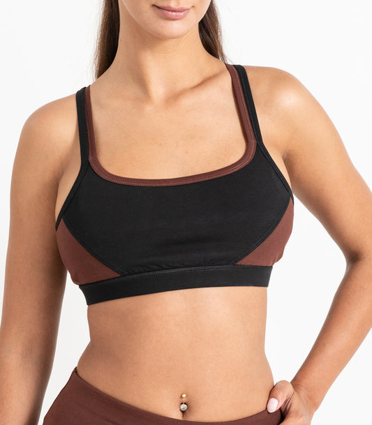 Strap Crop Top - Espresso