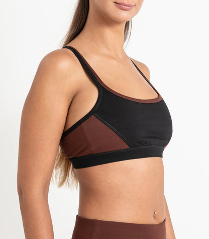 Strap Crop Top - Espresso
