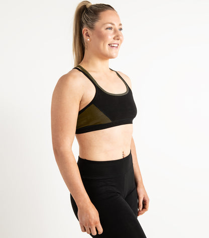 Strap Crop Top - Dark Olive