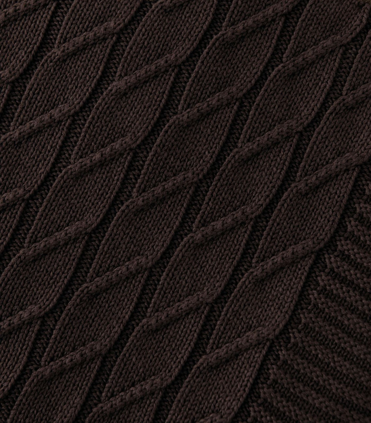 Bhumi Organic Cotton - Diamond Knit Throw - Coffee