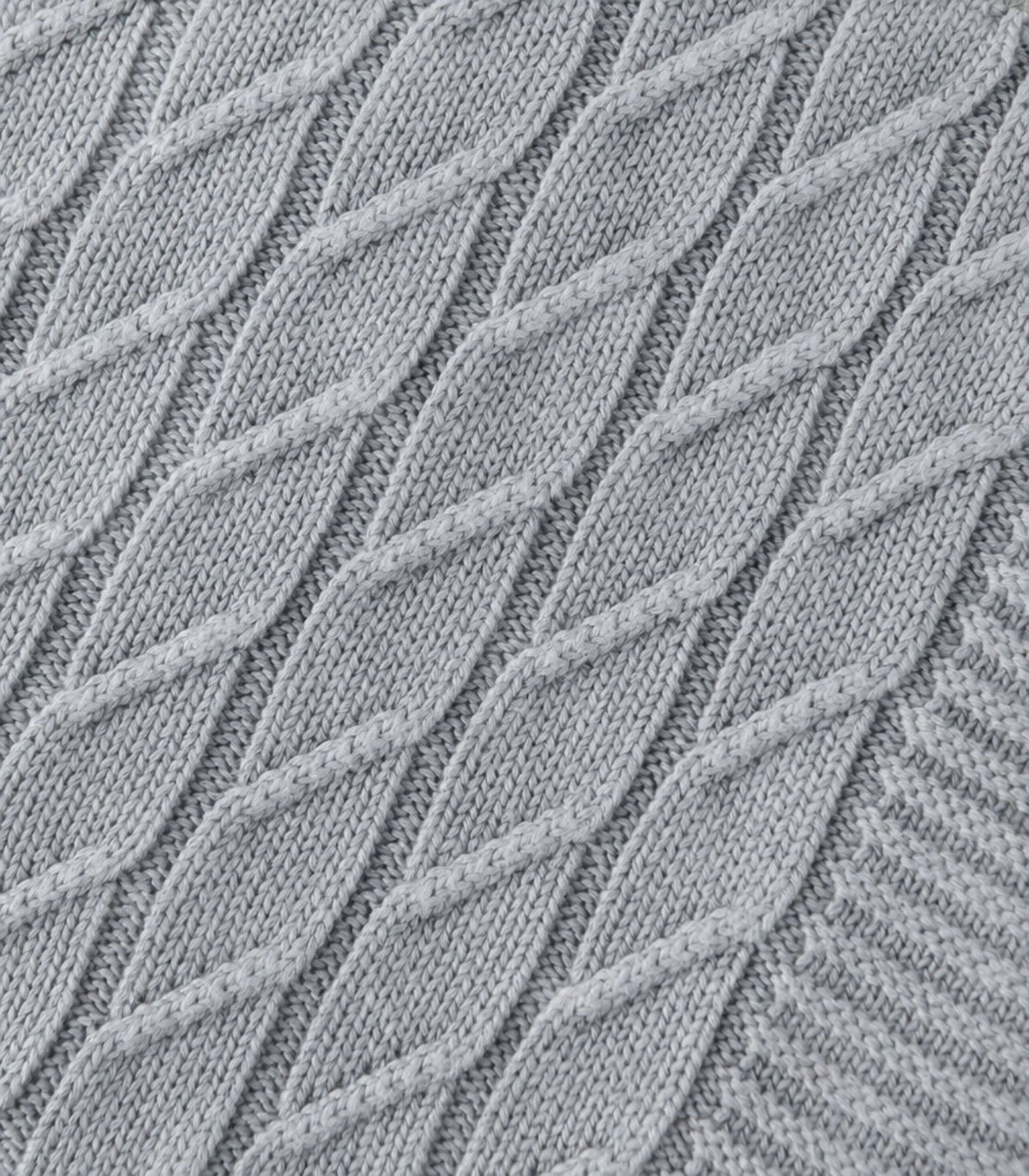 Bhumi Organic Cotton - Diamond Knit Throw - Grey Melange