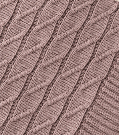 Bhumi Organic Cotton - Diamond Knit Throw - Rose