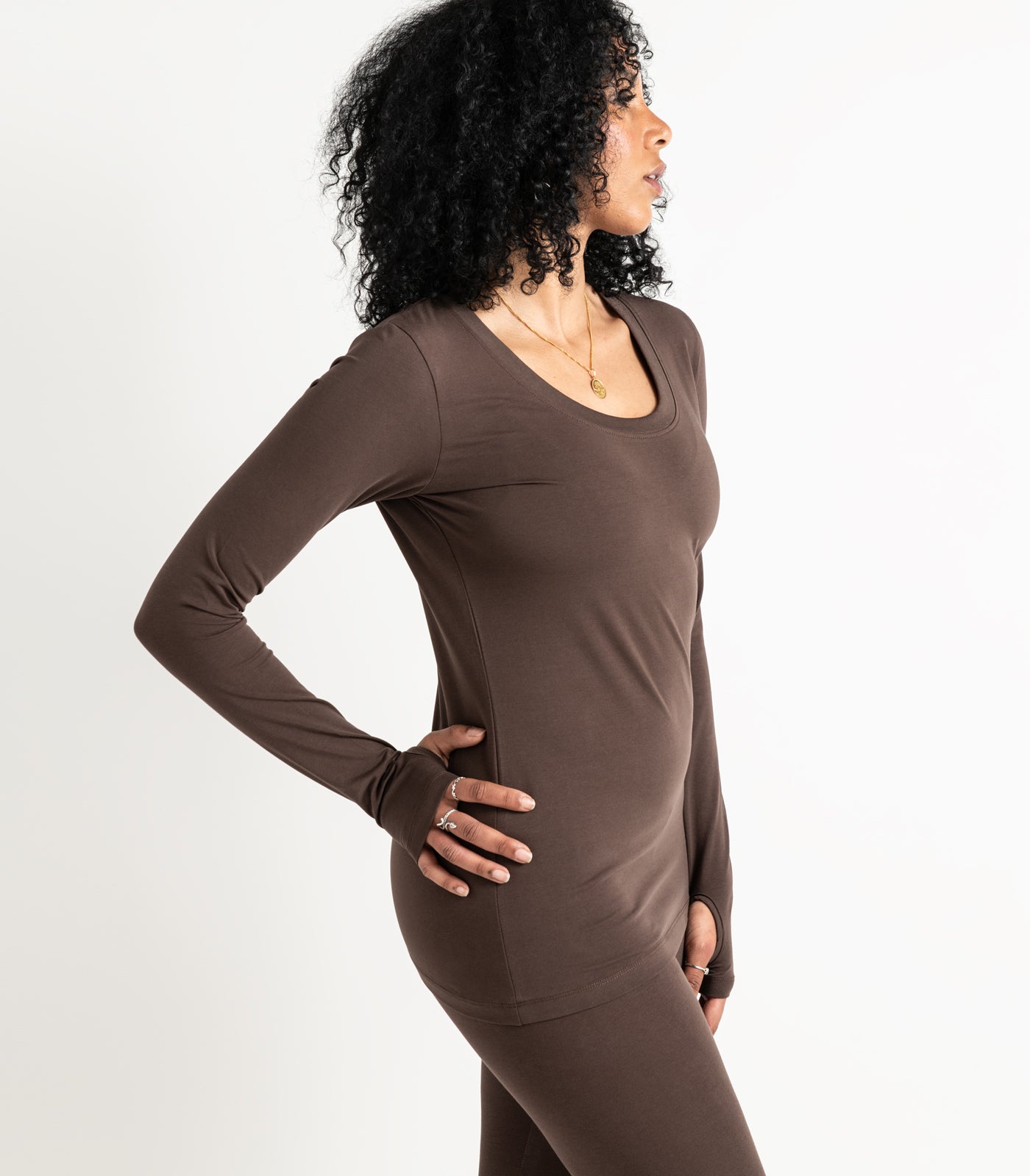 Thumbhole Tee - Chocolate Martini