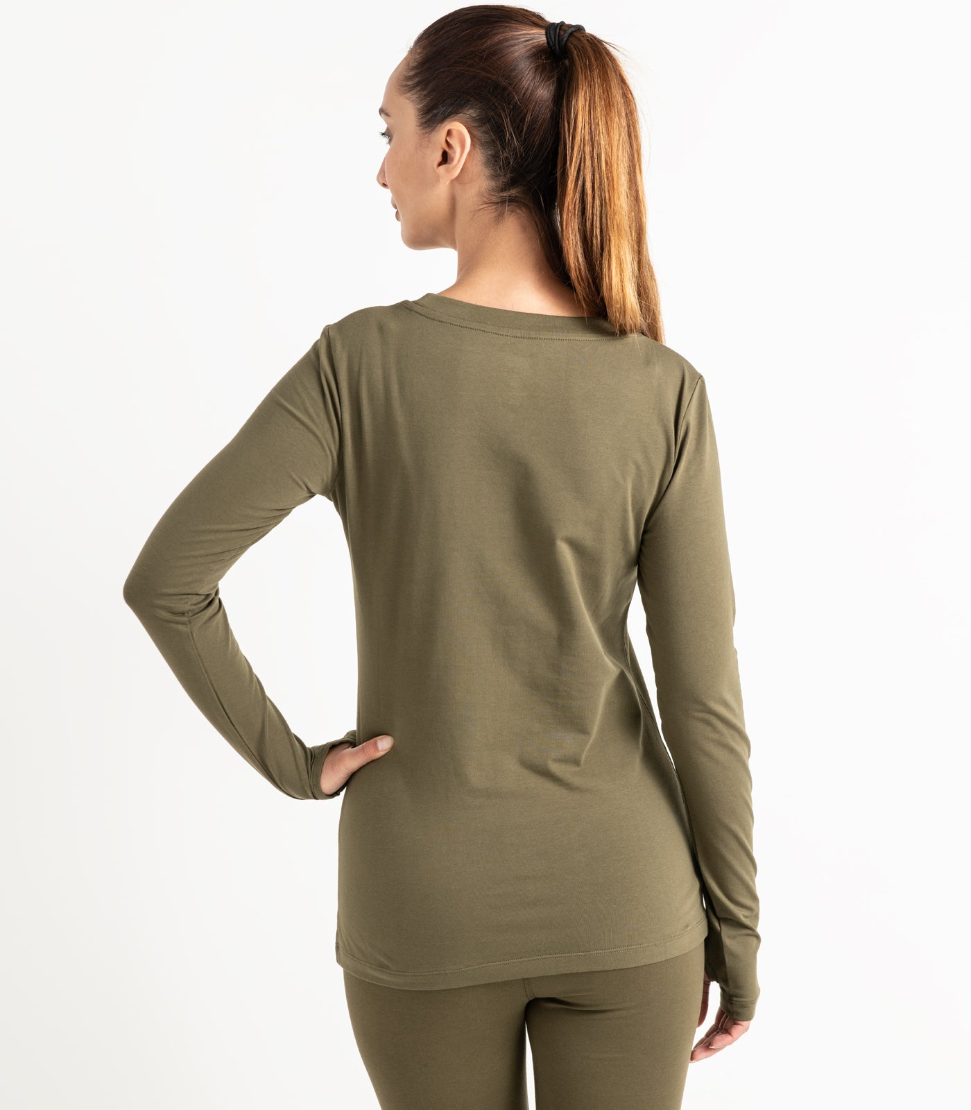 Thumbhole Tee - Dark Olive