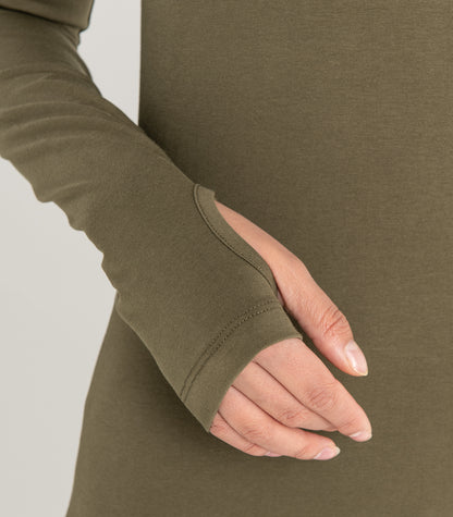 Thumbhole Tee - Dark Olive