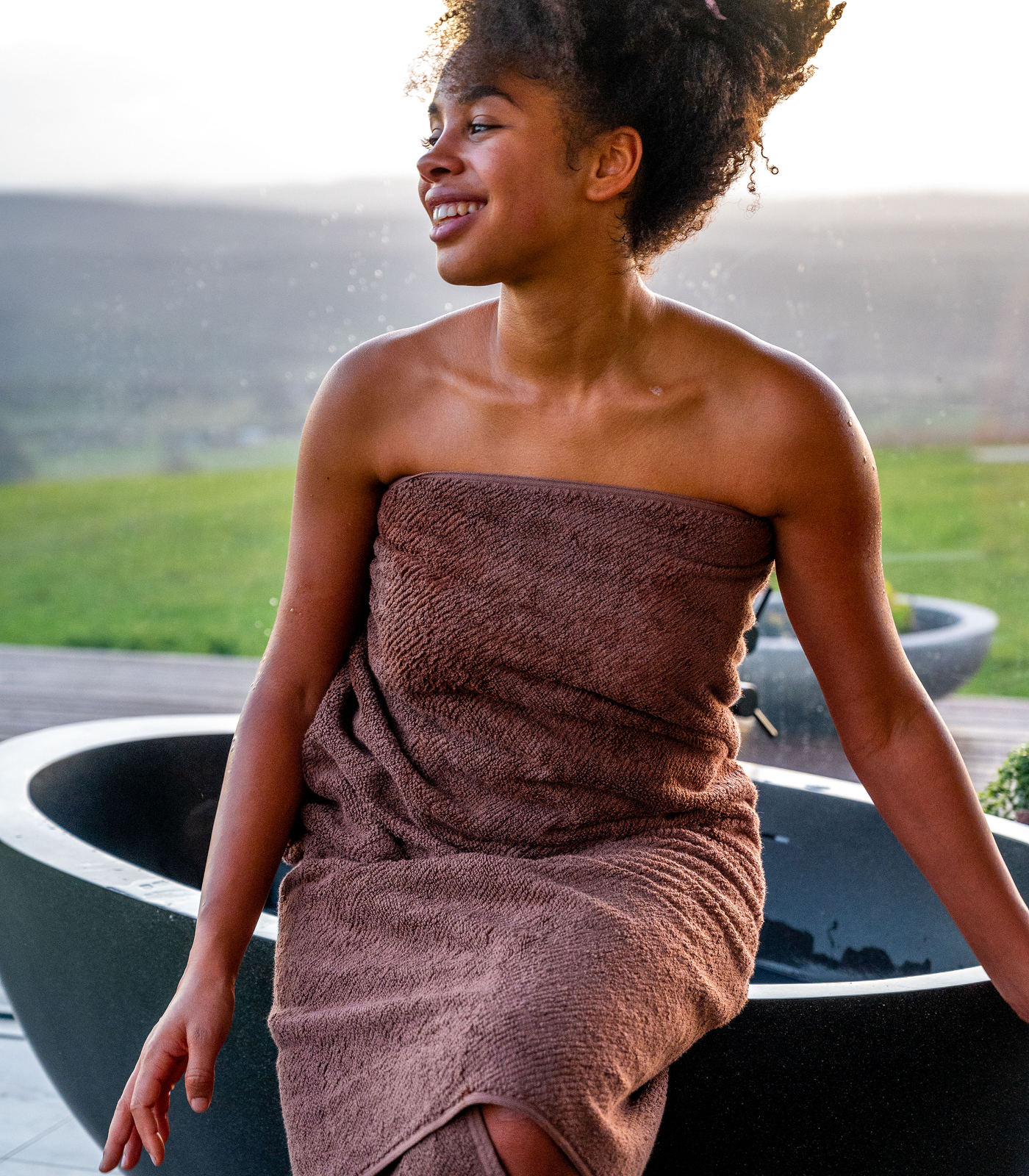 Bhumi Organic Cotton - Twill Bath Towel - Redwood