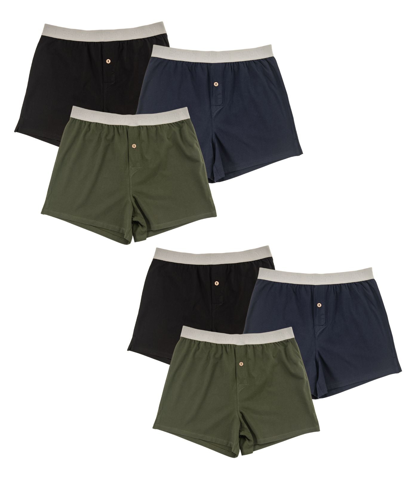 Bhumi Organic Cotton - Original Boxers (6 Pack) - Black
