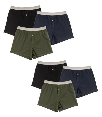 Bhumi Organic Cotton - Original Boxers (6 Pack) - Black