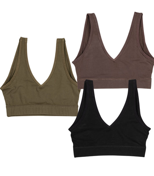 V Neck Crop Top (3 Pack)