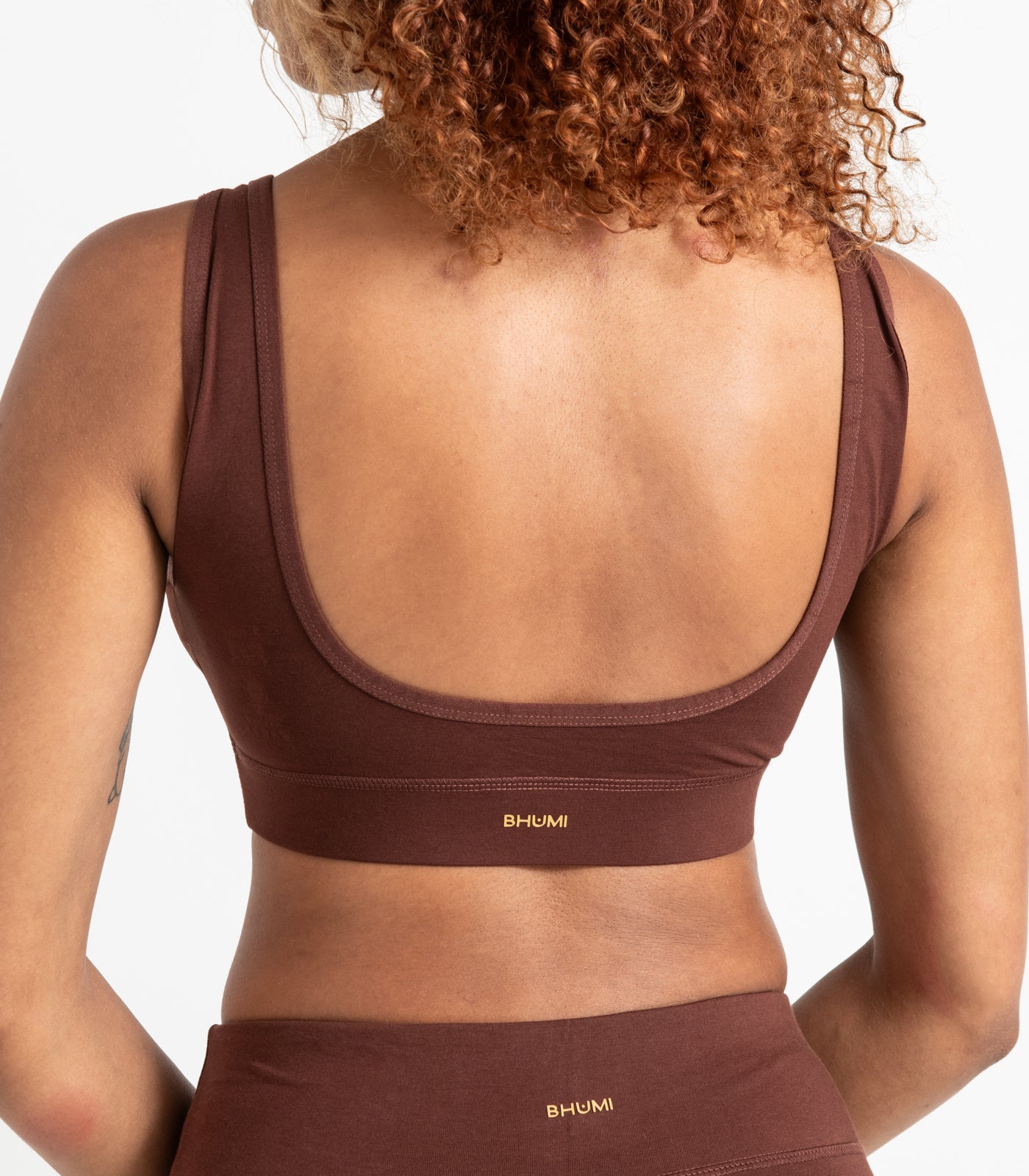 V Neck Crop Top - Espresso