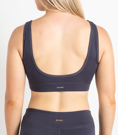 V Neck Crop Top - Graphite