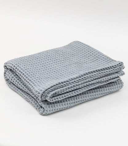 Bhumi Organic Cotton - Waffle Blanket - Sky Blue