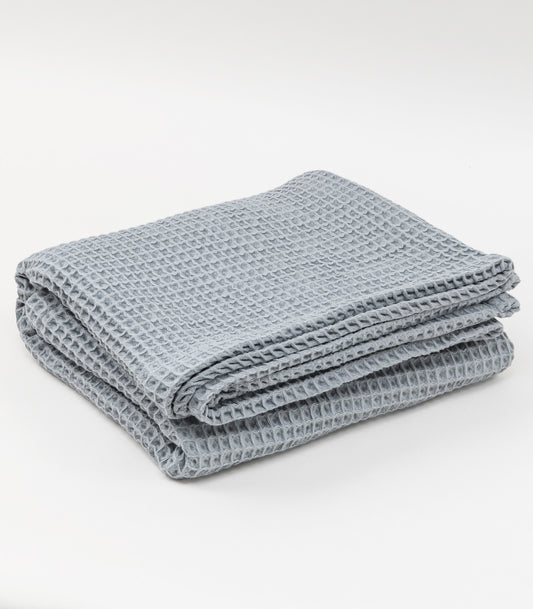 Bhumi Organic Cotton - Waffle Blanket - Sky Blue