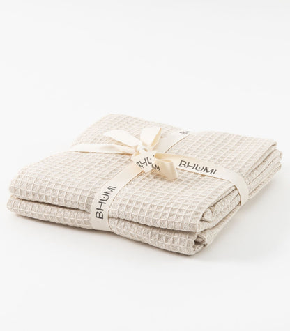 Tea Towels - Waffle (2 Pack) - Birch