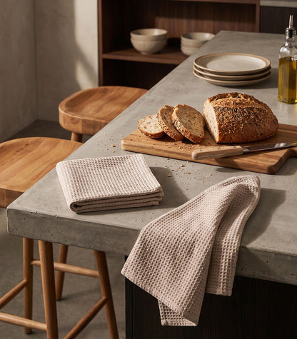 Tea Towels - Waffle (2 Pack) - Mocha